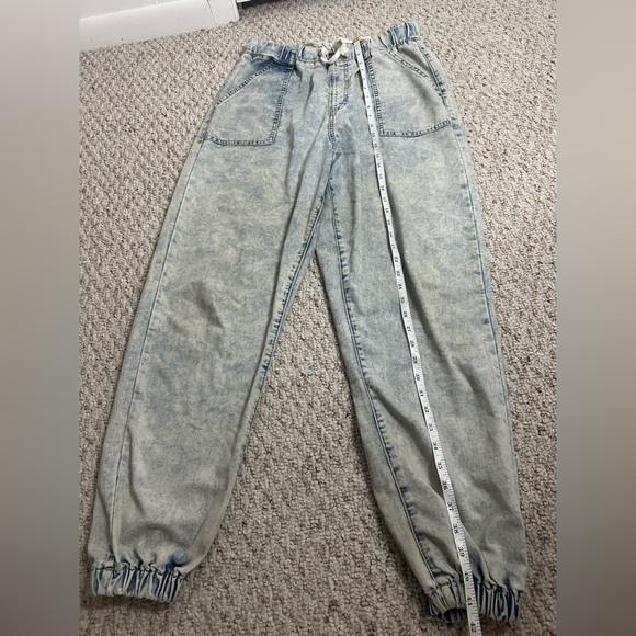 S.O.N.G. Acid Wash Denim Joggers size 9/29 - Picture 5 of 7